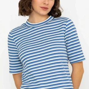 Kelly & Grace Weekend Stripe Jersey Top In Blue*Women Tops & Blouses