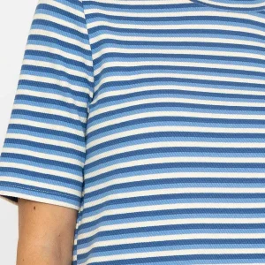 Kelly & Grace Weekend Stripe Jersey Top In Blue*Women Tops & Blouses