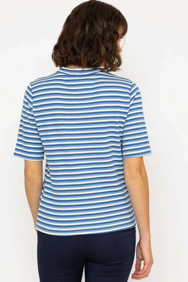 Kelly & Grace Weekend Stripe Jersey Top In Blue*Women Tops & Blouses