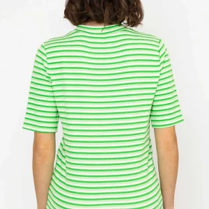 Kelly & Grace Weekend Stripe Jersey Top In Green*Women Tops & Blouses