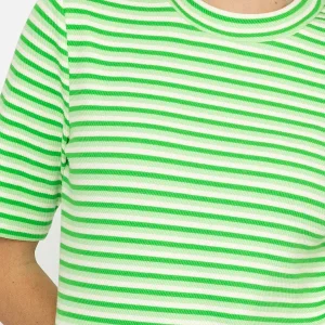 Kelly & Grace Weekend Stripe Jersey Top In Green*Women Tops & Blouses