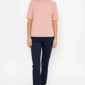 Kelly & Grace Weekend Stripe Jersey Top In Pink*Women Tops & Blouses