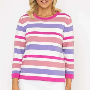 Voulez Vous Stripe Knit Sweater In Pink*Women Jumpers & Cardigans