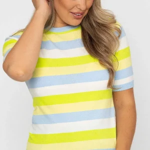 Kelly & Grace Weekend Stripe Short Sleeve Knit In Blue*Women Tops & Blouses