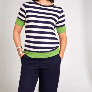 Peruzzi Stripe T-Shirt In Navy*Women Tops & Blouses