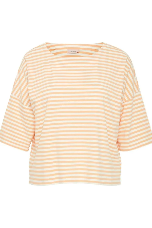 Simple Wish Striped Cotton T-Shirt In Orange*Women Tops & Blouses