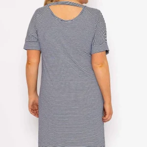 Ulla Popken Striped Midi Dress In Navy*Women Dresses & Jumpsuits