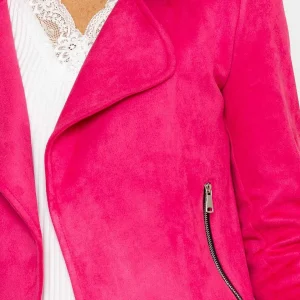 Pala D'oro Suede Cover Up Jacket In Pink*Women Blazers