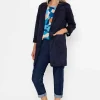 Pala D'oro 3/4 Suede Jacket In Navy*Women Coats & Jackets