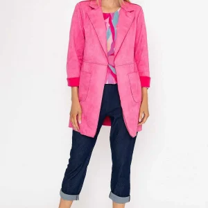 Pala D'oro 3/4 Suede Jacket In Pink*Women Coats & Jackets