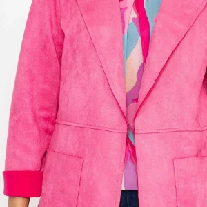 Pala D'oro 3/4 Suede Jacket In Pink*Women Coats & Jackets