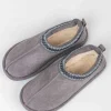 Pala D'oro Accessories Suedette Mule Slippers In Grey*Women Nightwear