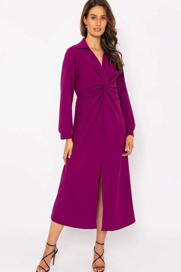 Pala D'oro Susannah Midi Dress In Magenta* Sale Dresses