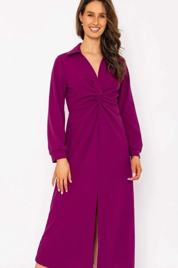 Pala D'oro Susannah Midi Dress In Magenta* Sale Dresses