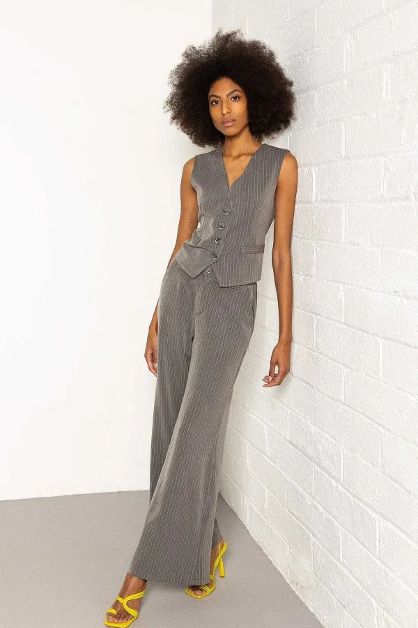 Pala D'oro Sport Tailored Waistcoat In Grey*Women Tops & Blouses