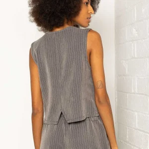Pala D'oro Sport Tailored Waistcoat In Grey*Women Tops & Blouses