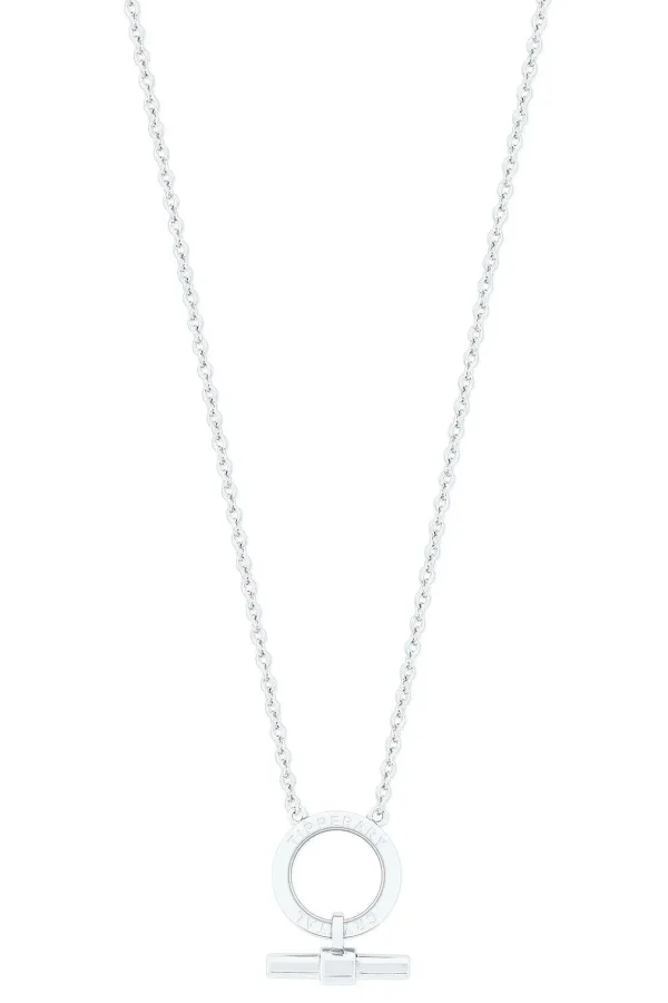 Tipperary Crystal Jewellery T-Bar Circle Pendant In Silver* Boxed Gifts