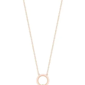 Tipperary Crystal Jewellery T-Bar Circle-Bar Pendant In Rose Gold* Boxed Gifts