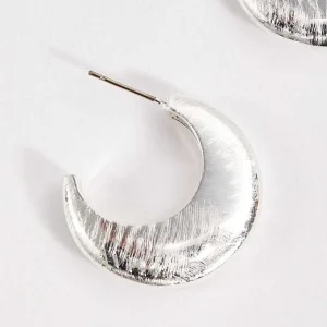 Soul Jewellery Textured Open Hoop Earrings*Women As Seen On Social