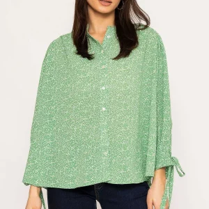 Rowen Avenue Tie Sleeve Blouse In Green*Women Tops & Blouses