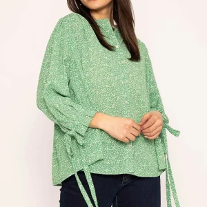 Rowen Avenue Tie Sleeve Blouse In Green*Women Tops & Blouses