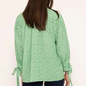 Rowen Avenue Tie Sleeve Blouse In Green*Women Tops & Blouses