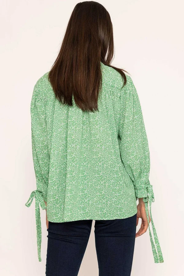 Rowen Avenue Tie Sleeve Blouse In Green*Women Tops & Blouses