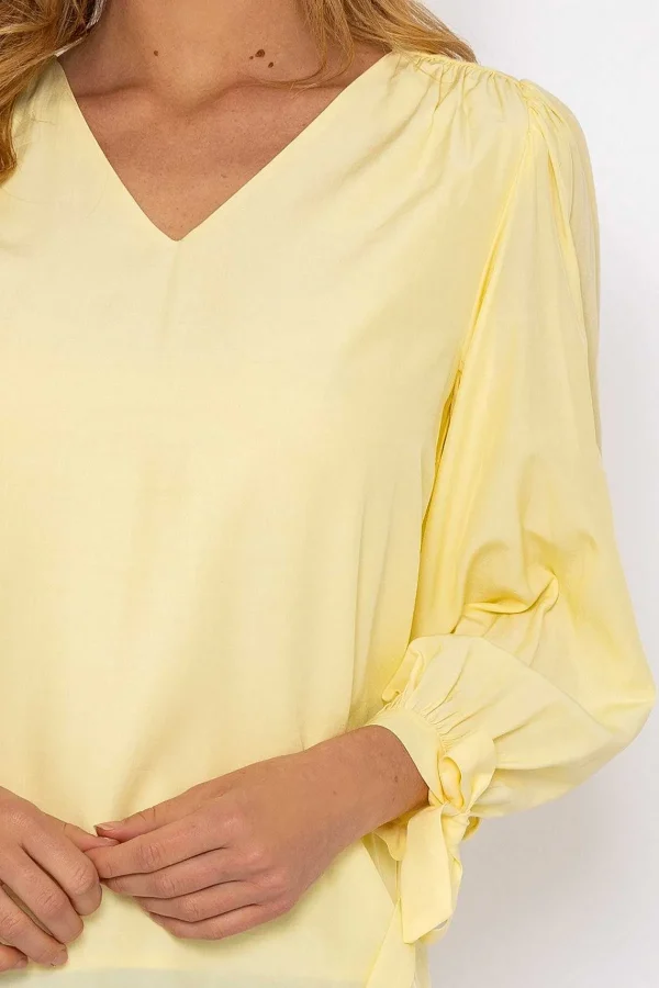 Rowen Avenue Tie Sleeve Top In Lemon*Women Tops & Blouses