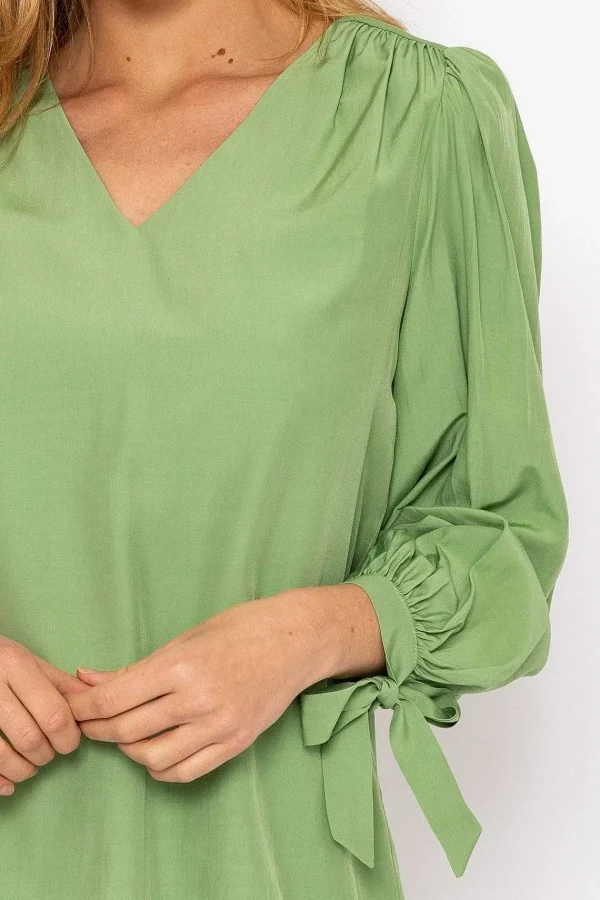 Rowen Avenue Tie Sleeve Top In Sage*Women Tops & Blouses