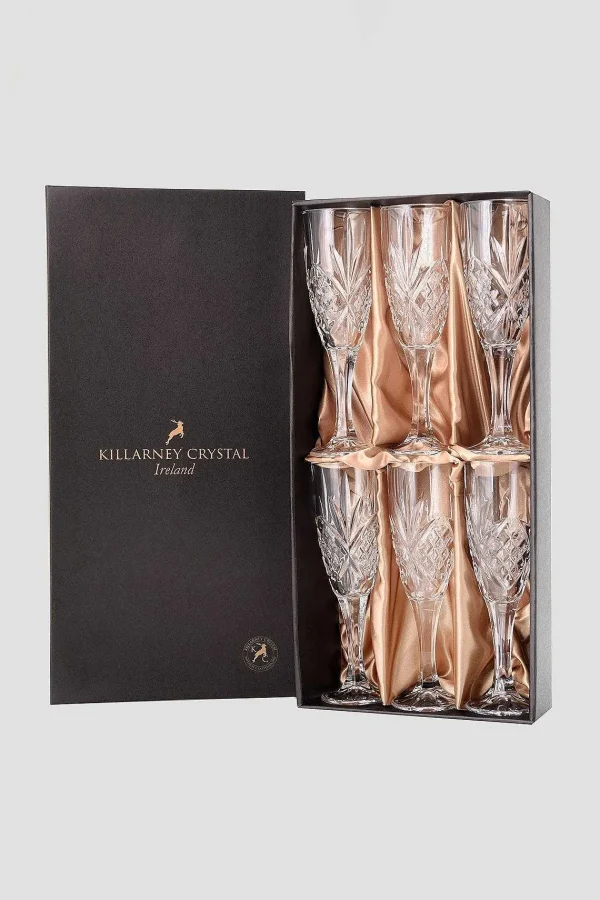 Killarney Crystal Trinity Champagne Glass Set* Homeware