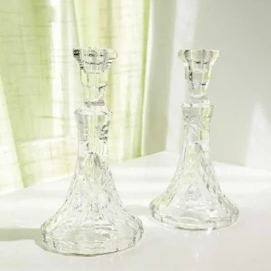 Killarney Crystal Trinity Crystal Candlesticks Set* Homeware