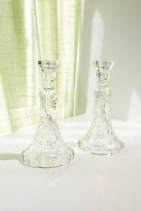 Killarney Crystal Trinity Crystal Candlesticks Set* Homeware