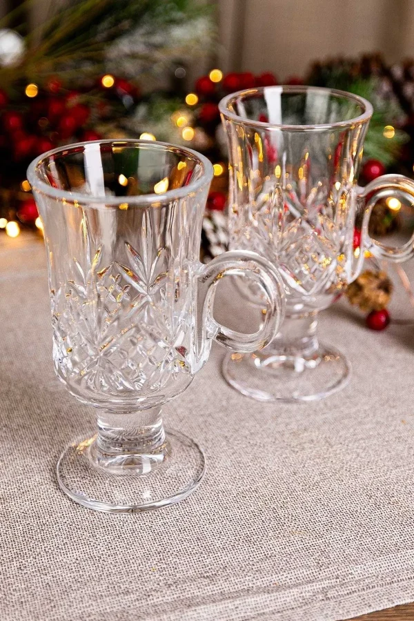 Killarney Crystal Trinity Irish Coffee Glasses S/2* Homeware