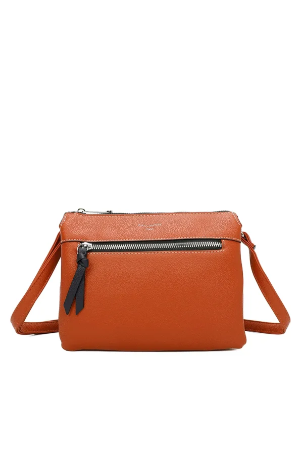 Gallantry Triple Compartment Crossbody In Orange* Accessories