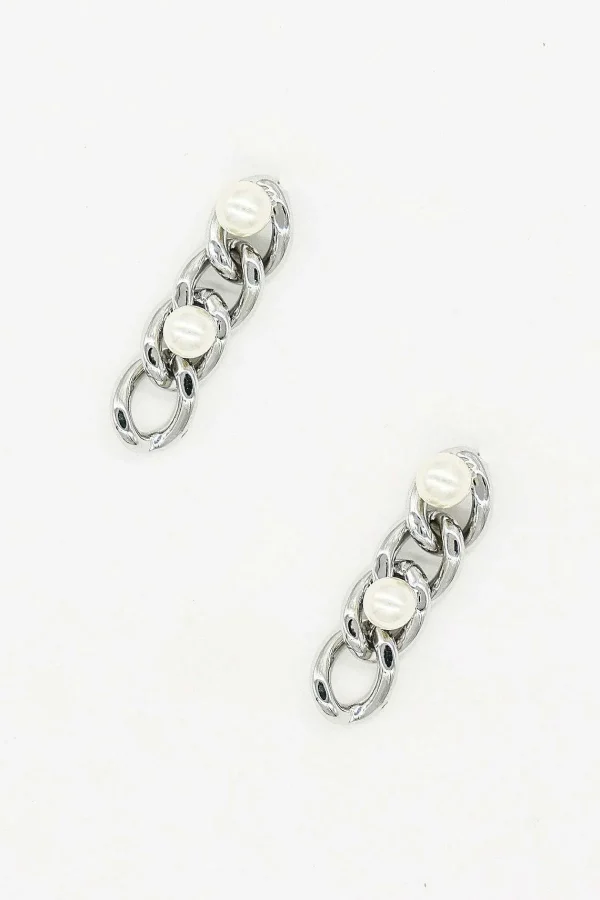 Joularie Triple Link Earrings In Silver* Earrings