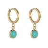 Knight & Day Turquoise Hoop Earrings* Boxed Gifts