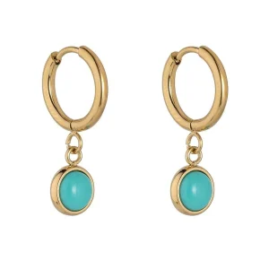 Knight & Day Turquoise Hoop Earrings* Boxed Gifts