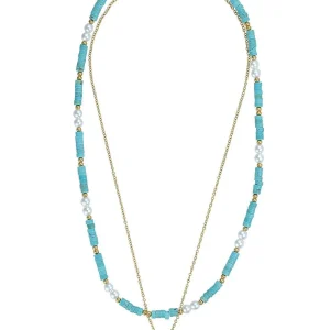 Knight & Day Turquoise Layered Necklace* Boxed Gifts