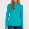 J'aime la Vie Turtleneck Knit In Aqua*Women Jumpers & Cardigans