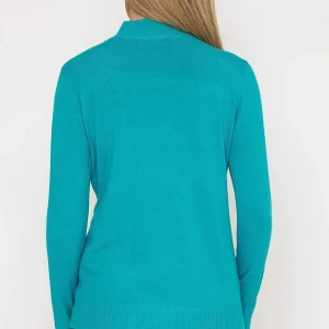 J'aime la Vie Turtleneck Knit In Aqua*Women Jumpers & Cardigans