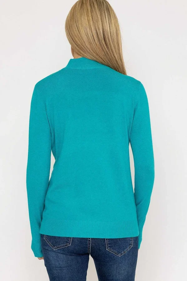 J'aime la Vie Turtleneck Knit In Aqua*Women Jumpers & Cardigans