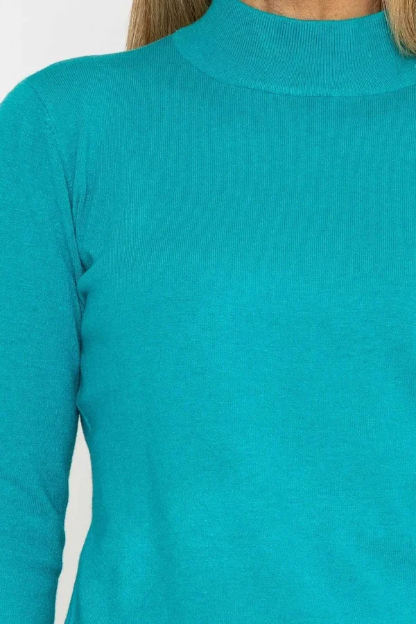 J'aime la Vie Turtleneck Knit In Aqua*Women Jumpers & Cardigans