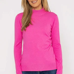 J'aime la Vie Turtleneck Knit In Fluo Pink*Women Jumpers & Cardigans