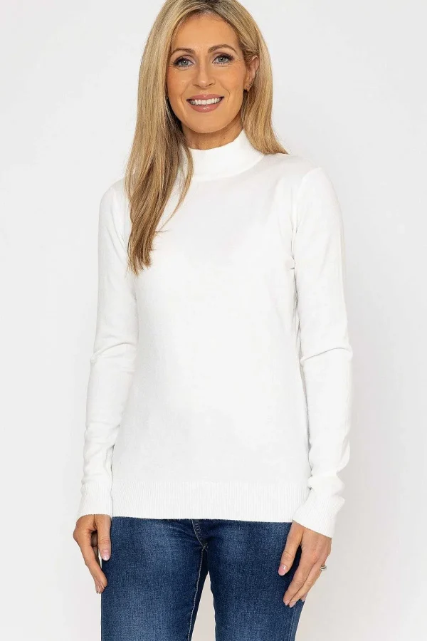 J'aime la Vie Turtleneck Knit In White*Women Jumpers & Cardigans