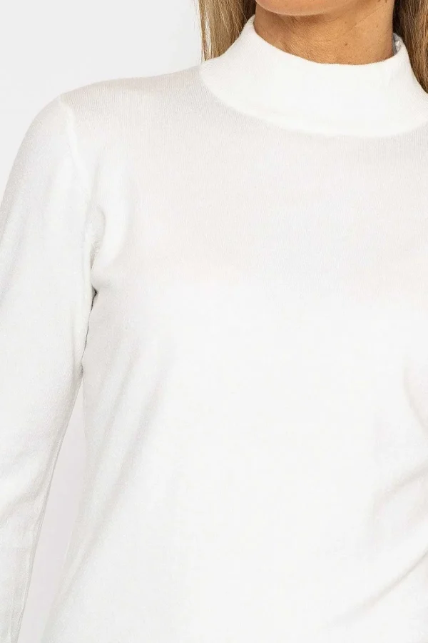 J'aime la Vie Turtleneck Knit In White*Women Jumpers & Cardigans