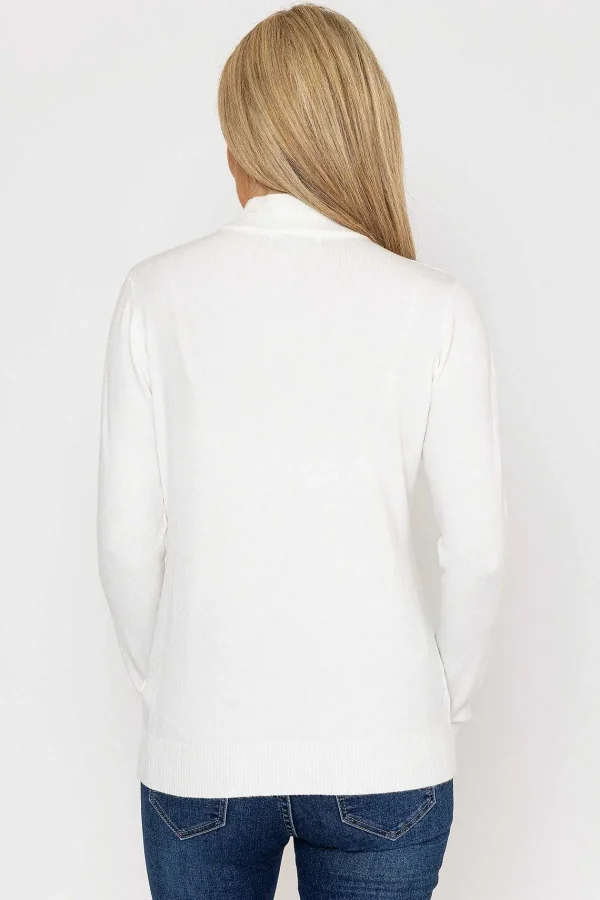 J'aime la Vie Turtleneck Knit In White*Women Jumpers & Cardigans