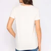 Kelly & Grace Weekend V Neck Tee In Ecru*Women Tops & Blouses