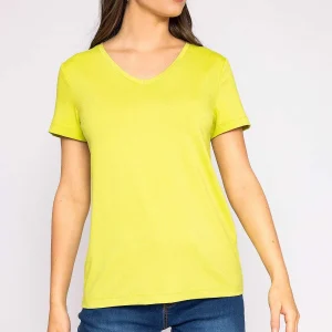 Kelly & Grace Weekend V Neck Tee In Lime*Women Tops & Blouses