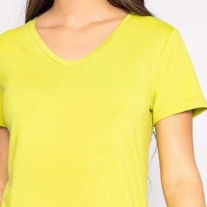 Kelly & Grace Weekend V Neck Tee In Lime*Women Tops & Blouses