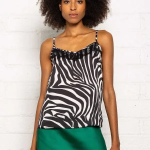 Pala D'oro Sport Valentina Cami In Zebra Print*Women Tops & Blouses